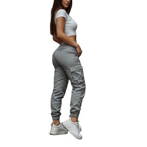 Pantalones Cargo Casuales de Invierno para Mujer, Elegantes, Cómodos, de Cintura Alta, Anchos, Transpirables, Diseño Personalizable, de BD - Product Image 3