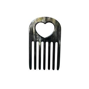 Peigne à cheveux rectangulaire démêlant artisanal en corne de buffle naturelle, écologique et moderne HASAN CRAFT HC-0001 - Product Image 5