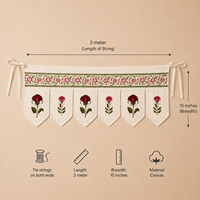 Banderines de Tela con Estampado Floral en Forma de Arco Personalizados, Banderas Decorativas para Bodas, Baby Showers, Decoración del Hogar
