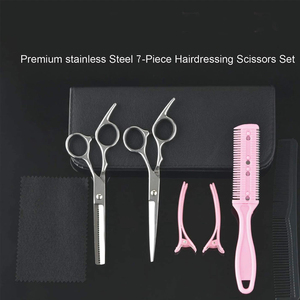 Kit de ciseaux de coiffure professionnels pour barbier, acier inoxydable, tranchants, pour usage en salon - Product Image 5