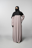 Kapüşonlu Midi Müslüman Abaya Kadın Tesettür İslami Elbise Düz Renk Uzun Kollu Normal Kalıp Polyester Günlük Giyim Orta Doğu Stili
