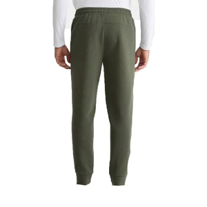 Pantalones Deportivos de Invierno para Hombre, Color Verde Oliva, Resistentes al Viento, Cintura Elástica con Cordón, Bolsillos Laterales, 100% Algodón, Estilo Casual - Product Image 3