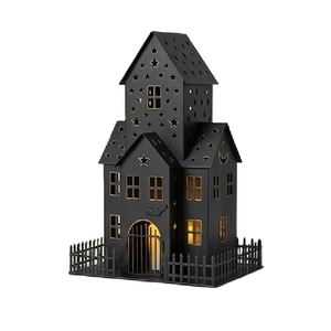 โคมไฟสังกะสีใส่เทียนในบ้านทำจากโลหะชุบสังกะสีแบบชนบทสำหรับตั้งโต๊ะวันคริสต์มาส - Product Image 5