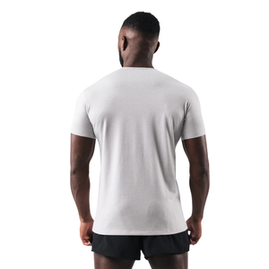 Camiseta Clásica Zero para Hombre, Color Gris Claro, Manga Corta, Cómoda, de Algodón Premium, para Gimnasio, Uso Casual, Venta al Por Mayor - Product Image 3