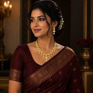 Colliers courts en laiton plaqué or 14K, 18K, 24K, style Dubaï, design turc traditionnel, ensemble de bijoux de mariage, vente en gros - Product Image 2
