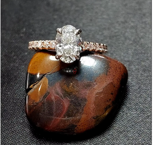 2 carat Women's Rose Gold Oval Brilliant Cut Diamond Solitaire Engagement <b>Ring</b> Classic Style Natural Diamond Jewelry luxury - Product Image 6