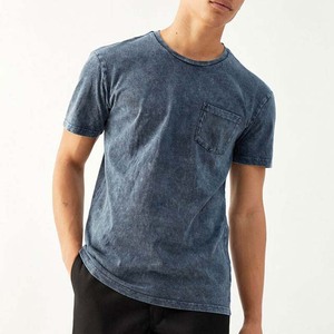 Nouveau style 2025 T-shirts oversize vintage en coton délavé à l'acide, grammage lourd, décontractés, unis, col rond - Product Image 1