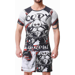 Men's Union Jack Print Rash Guard Set Short Sleeve Quick Dry Sport Wear Kit Sublimation Printed <b>Athletic</b> Training Outfit - Product Image 5