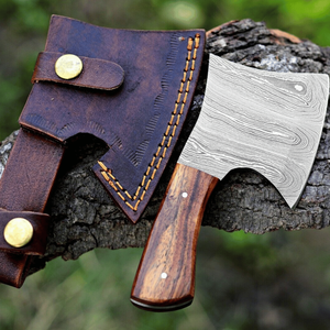Premium Pasha Enterprises PA-785-C Damascus Cleaver <b>Knife</b> Handmade Meat Chef Butcher Wood Handle Leather Sheath Custom <b>Kitchen</b> - Product Image 1