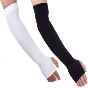 Manchons de cyclisme personnalisés à impression numérique, broderie unie, compression unisexe, anti-UV, respirants, en polyester Coolmax rafraîchissant, protection solaire - Product Image 3