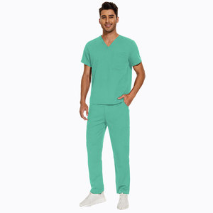 New Dentist & Hospital Workers <b>Doctor</b> Scrubs Uniform <b>Set</b> High Quality Short Sleeve Medical Scrubs Suits For Men - Product Image 3