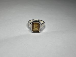แหวนเงิน 925 ประดับด้วยพลอยโทแพซทรงแปดเหลี่ยมแบบอิมพีเรียล - Product Image 1