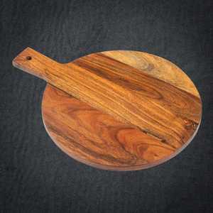 Planche à découper en bois d'acacia de qualité supérieure, planche à découper artisanale, épaisseur 1,2 cm, passe au lave-vaisselle, pour la préparation des aliments en cuisine, service de fromages - MN - Product Image 3