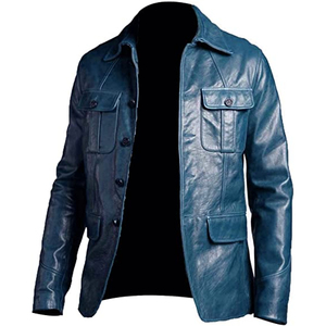 2026 Arrival Unisex Design Color Block <b>Men</b> Genuine Leather Jacket Custom High Quality Winter Zipper Waterproof Windproof Front - Product Image 5