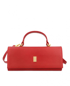 Bolso de Mano Rojo Elegante para Mujer 2026, Cuero Genuino de Alta Calidad, Impermeable, Logotipo Personalizado, Forro de Poliéster Suave, Venta al Por Mayor OEM - Product Image 1
