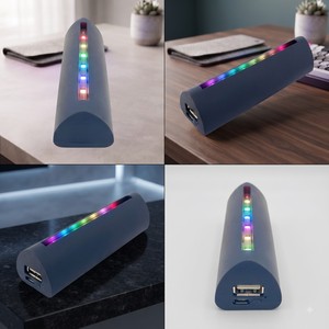 Round <b>USB</b> RGB <b>LED</b> Night <b>Light</b> with Touch Control Colorful Lighting for Home Modern Design Plastic Body 5000K Daylight - Product Image 6