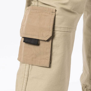 Latest Design Men's Lightweight Breathable Eco-Friendly Casual Mid Waist Straight <b>Cargo</b> Pants Elastic Waist 100% Cotton OEM - Product Image 6