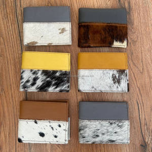 Cartera de bloqueo RFID de cuero reciclado de alta calidad, cartera plegable delgada para hombre, Cartera de piel de vaca de gran capacidad, tarjetas de identificación de monedas en efectivo - Product Image 2