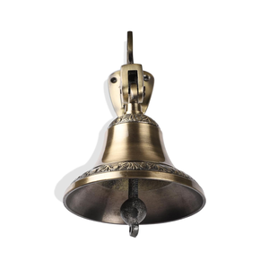 Modern Solid <b>Brass</b> Handmade Round Wall Hanging <b>Bell</b> Door <b>Bell</b> with Deep Ringing Sound Decorative Nautical Home Temple - Product Image 5