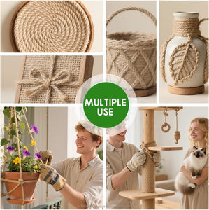 Cordel de Yute de 3 mm x 350 pies, 3 Hebras, Trenzado, Multiusos, Empalmable, para Manualidades, Jardinería, Envoltura de Regalos, Decoración Artística, Embalaje - Product Image 3