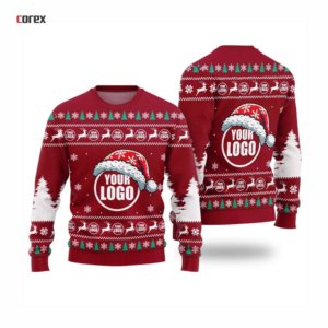 Suéter Navideño Corex para Hombre, Logotipo Personalizado, Transpirable, 100% Algodón, Cuello Redondo, Tejido de Punto - Product Image 5