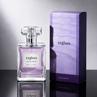 Flacon de parfum en verre en gros 20ml 30ml 50ml 100ml, vaporisateur haute pression à baïonnette, flacon de parfum vide carré, logo personnalisé