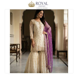 คอลเลคชั่นชุดชาราร่างานแต่งงานผ้าไหมเฟนดี้แท้คุณภาพดีที่สุด ดีไซน์ทันสมัย ปักลายหนักประดับเลื่อม พร้อมจำหน่าย - Product Image 6