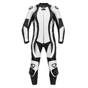 Combinaison de moto en cuir coupe-vent, imperméable et respirante avec logo personnalisé, option grande taille, protection intégrale du corps - Product Image 5