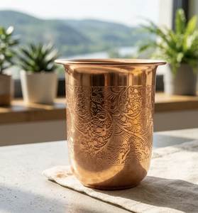 Vintage Copper Tumblers with Polished Finish Portable for Restaurants Bars Home <b>Camping</b> & Outdoor Use - Product Image 5