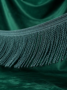 Bordure décorative classique en coton torsadé avec franges pour rideaux, ameublement et décoration intérieure - Product Image 4