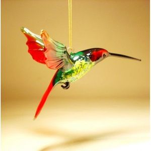 Handcrafted Gold Work Glass Hummingbird Pendant Ornament for Home Garden New Year & Diwali <b>Gifts</b>-Fashionable Animal Prints - Product Image 3
