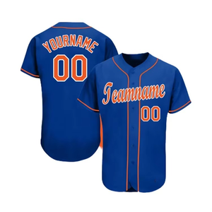 Maillot de baseball 100% polyester en taille adulte, maillot personnalisé, couleur unie, maillot de baseball pour équipe sportive, service OEM - Product Image 2