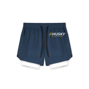 Unisex Nylon Spandex Compression Shorts Elastic Waist Hidden Pocket Custom Logo Solid Quick Dry Lightweight Breathable <b>Knee</b> <b>High</b> - Product Image 4