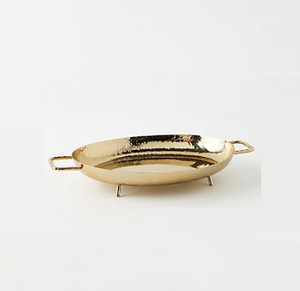 Plateau de service en métal avec poignée en pierre, utilisation décorative, plateau de service pour la maison et l'hôtel, plaqué or, taille personnalisée, plateau de service en acier inoxydable - Product Image 2