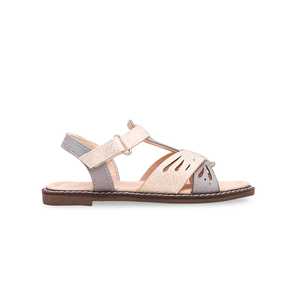 <b>Girls</b> <b>Heeled</b> Sandal Fawn Formal Style KD7804 - Product Image 3