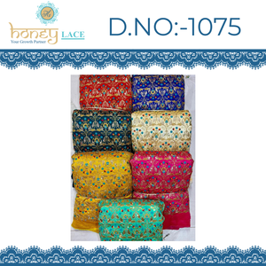 Tela Premium Fendy Georgette de Punto por Urdimbre de Poliéster/Nylon/Metalizado con Cuentas Florales para Prendas de Boda para Niños y Niñas, Peso Medio - Product Image 3