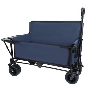 Carrello Utilitario Convertibile 3-in-1 per Carichi Pesanti fino a 227 kg, Capacità 180L, Pieghevole con Sedile e Tavolo Posteriore per Campeggio - Product Image 2