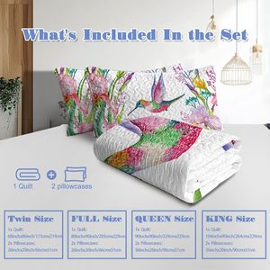 Set Copripiumino 3 Pezzi King Size con Design Uccelli e Fiori Colorati, Morbido e Caldo, Include 1 Copripiumino e 2 Federe per Camera da Letto - Product Image 6