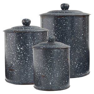 Granite Enamelware Pitcher with Lid Canisters Set Jar For Food <b>Storage</b> <b>Container</b> <b>Kitchen</b> <b>Storage</b> Canisters Customized Handmade - Product Image 1