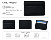 Porte-cartes minimaliste en polyester à motif croisé gris 4 pouces sans fermeture pour cartes de visite