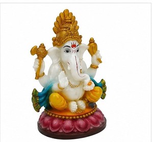 Figurine artisanale traditionnelle en résine de Ganesha Bouddha, cadeau religieux pour mariage, décoration de table ou de bureau - Product Image 3