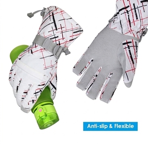Gants de ski d'hiver en cuir imperméables personnalisés en gros, gants de snowboard de haute qualité pour hommes et femmes - Product Image 3