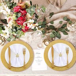 Assiette de présentation décorative haut de gamme avec bordure dorée pour réceptions, événements et décoration de restaurant - Product Image 5