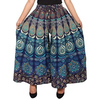 Pantalon Palazzo Bohème en Rayonne pour Femme, Imprimé Numérique, Coupe Ample, Longueur Cheville, Décontracté, Extensible, Séchage Rapide, Plage, Toutes Saisons, Inde