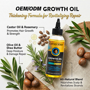 Aceite Orgánico para el Crecimiento del Cabello, Fórmula Herbal Engrosadora, Aceite para el Cuero Cabelludo, Hidratante, Reparador, 118ml - Product Image 4