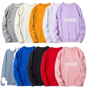 เสื้อสเวตเชิ้ตคอกลมแบบยูนิเซ็กซ์ ผ้าฝ้ายถัก 100% สีพื้น ทรงปกติ โลโก้ด้านหน้า สวมใส่สบายๆ สำหรับฤดูใบไม้ร่วง - Product Image 1