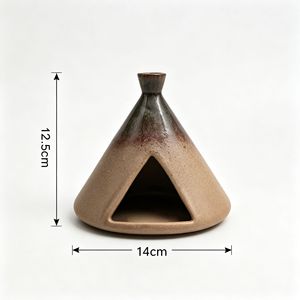Brûleur d'encens conique en céramique pour Palo Santo, sauge et cèdre – Diffuseur d'arômes moderne de style chinois pour la décoration intérieure - Product Image 6