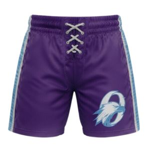 Men Purple Sublimated <b>Ice</b> Hockey Jersey Shorts Set Polyester V Neck Printed Athletic Sportswear Match Team Performance Clothing - Product Image 5