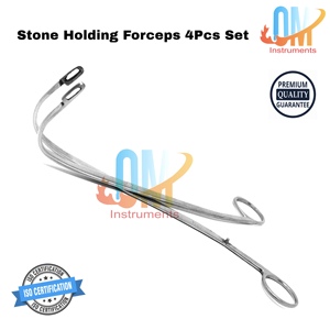 Juego de Pinzas para Cálculos Renales de Acero Inoxidable, 4 Piezas, Instrumento Quirúrgico Urológico, Certificado ISO/CE, Reutilizable para Sujetar Cálculos |   OldMed - Product Image 3