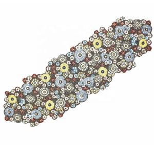 Nuevo camino de mesa con cuentas de cristal Floral multicolor, camino de mesa de comedor con brillo decorativo, camino de mesa de Acción de Gracias - Product Image 4